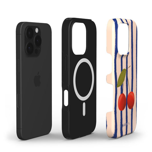 Kreyla Twin Cherry Stripe MagSafe Tough Phone Case
