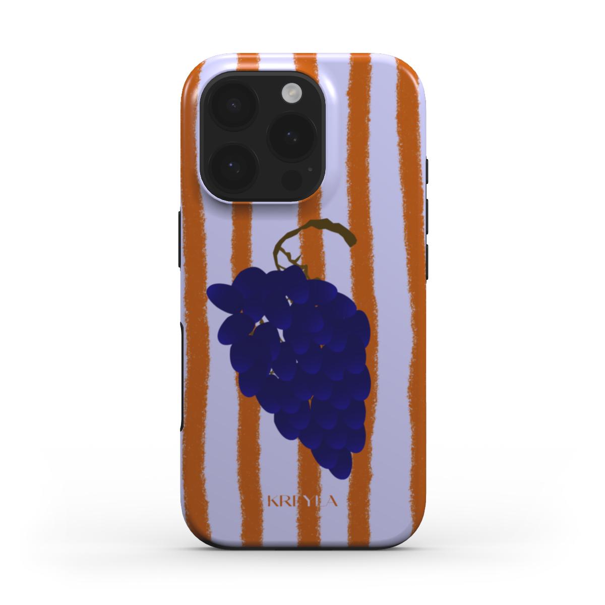 Kreyla Dark Grape Stripe Tough Phone Case