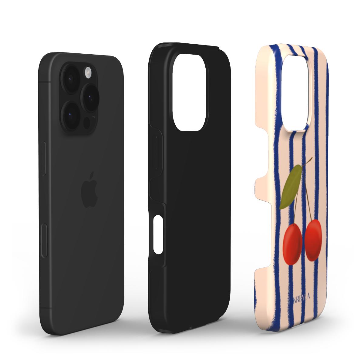 Kreyla Twin Cherry Stripe Tough Phone Case