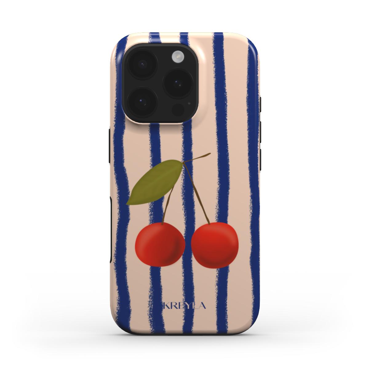Kreyla Twin Cherry Stripe Tough Phone Case
