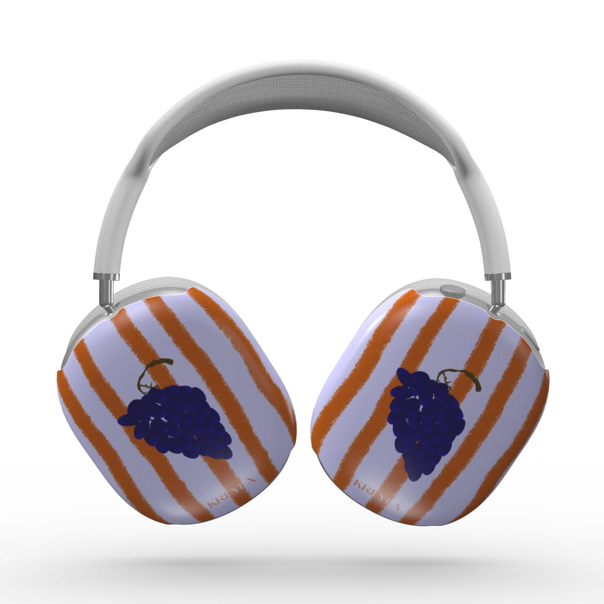 Kreyla Dark Grape Stripe AirPods Max Tough Case
