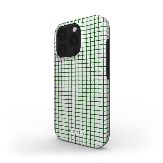 Kreyla Green Grid Tough Phone Case