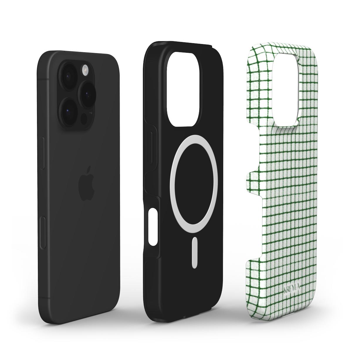 Kreyla Green Grid MagSafe Tough Phone Case