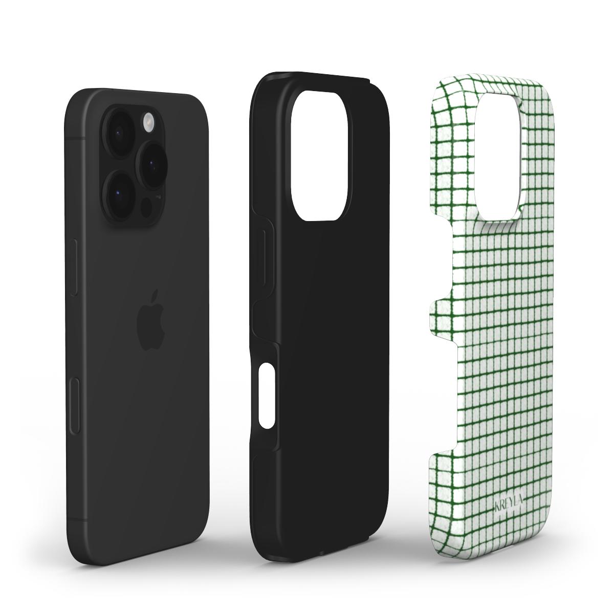 Kreyla Green Grid Tough Phone Case