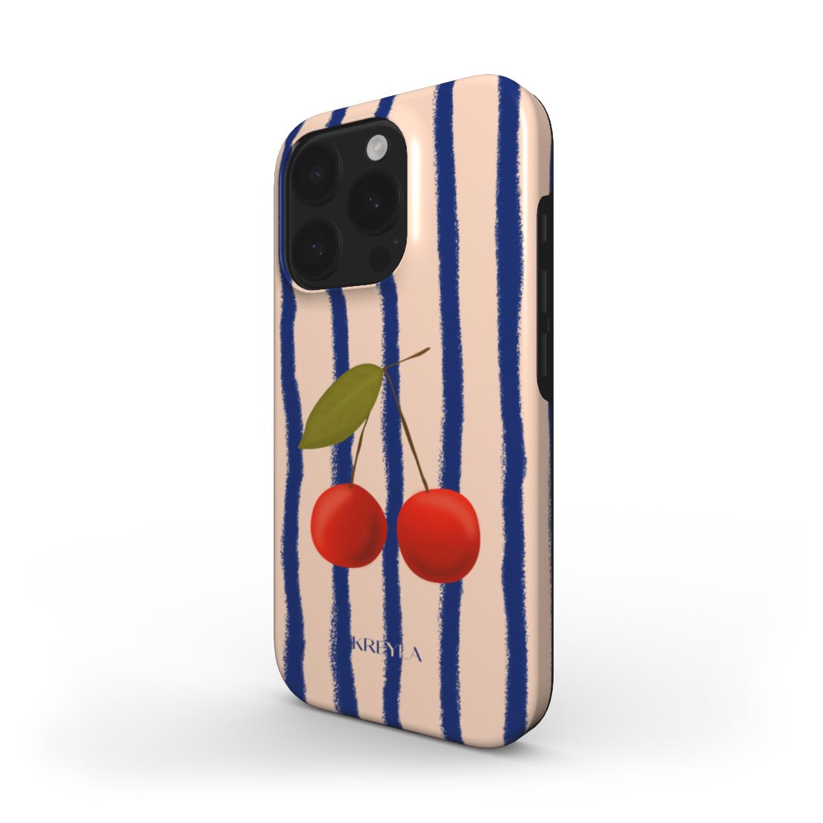 Kreyla Twin Cherry Stripe Tough Phone Case