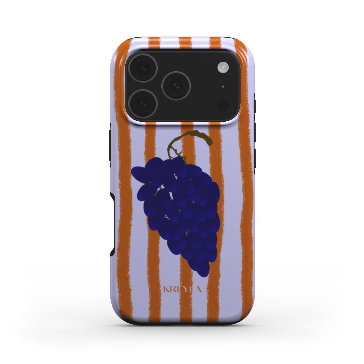 Kreyla Dark Grape Stripe Tough Phone Case