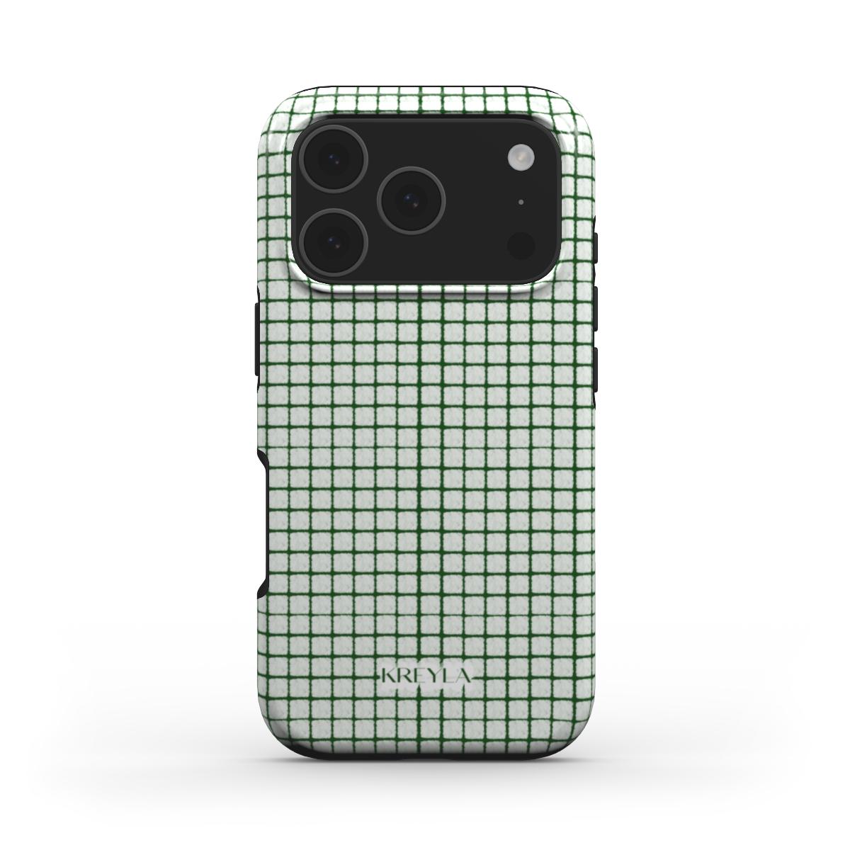 Kreyla Green Grid Tough Phone Case