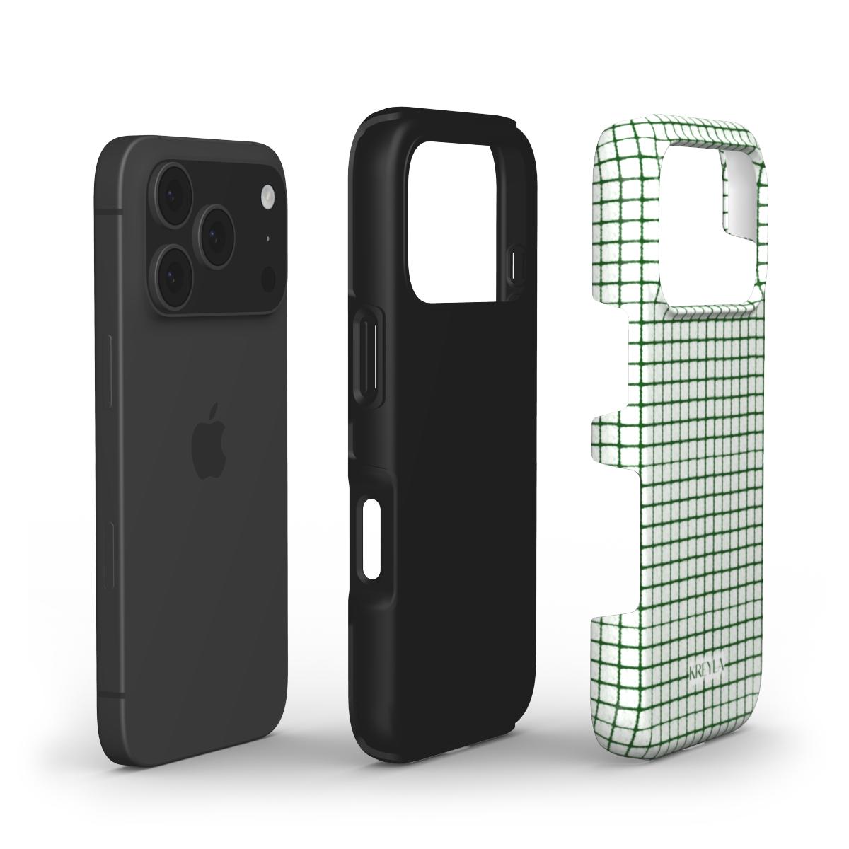 Kreyla Green Grid Tough Phone Case
