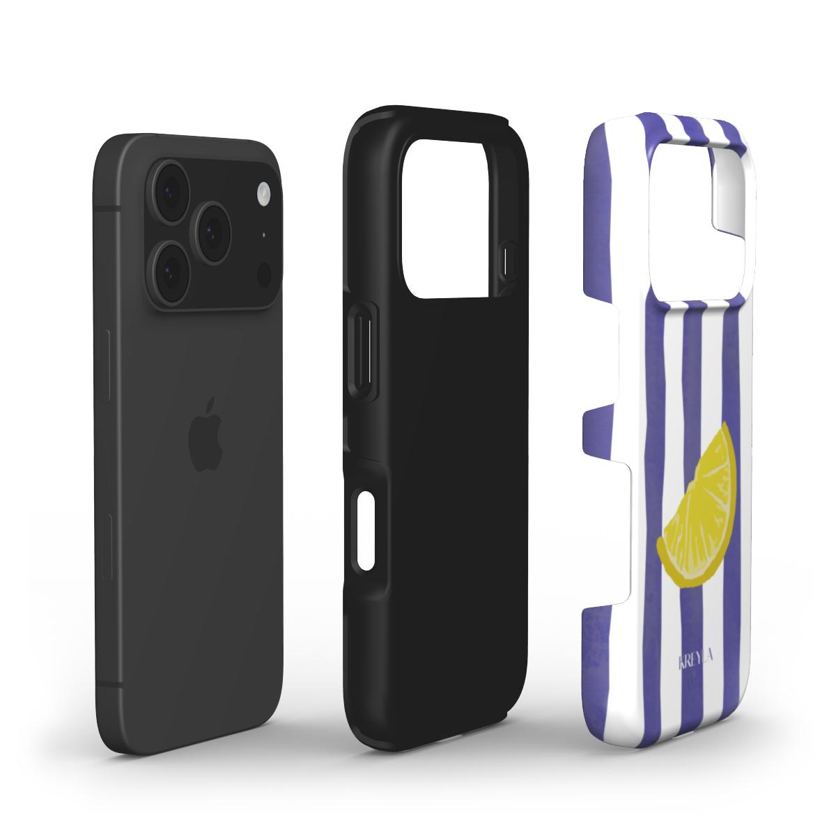 Kreyla Lemon Stripe Tough Phone Case