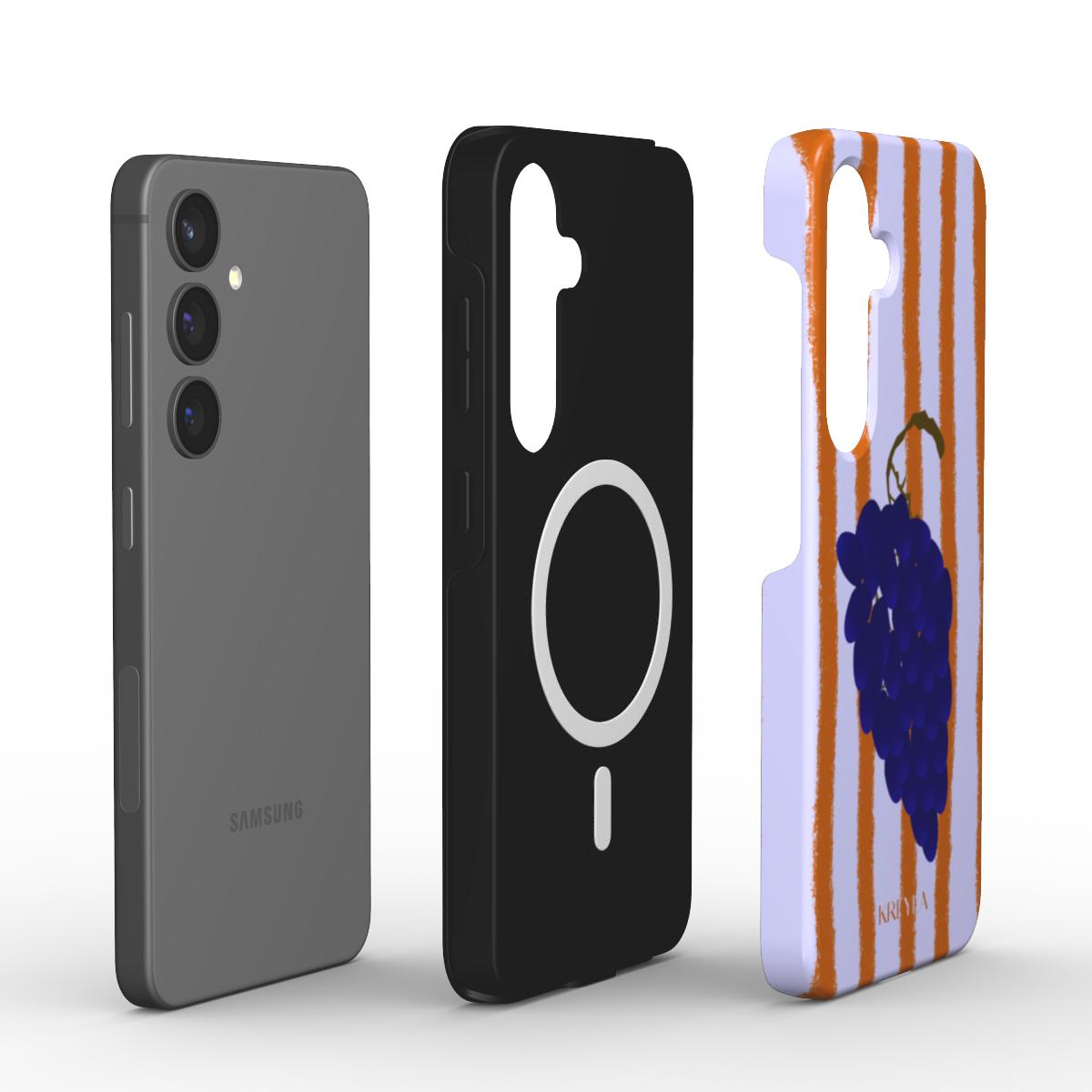 Kreyla Dark Grape Stripe Magnetic Tough Phone Case